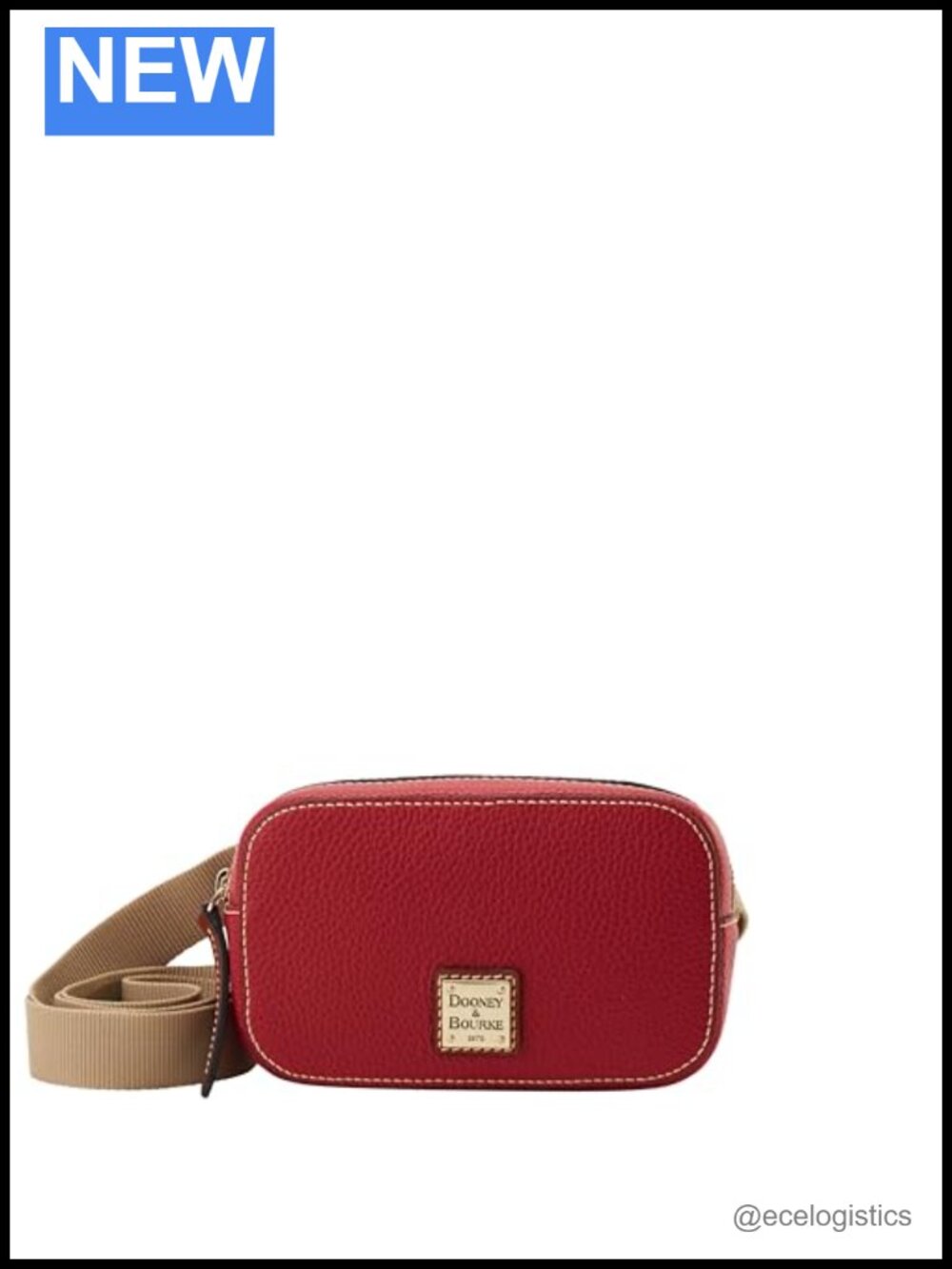 Genuine Leather Crossbody Belt Bag Pouch with Adjustable Strap
